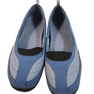 Lands End Blue Mesh Slip On Walking Shoes Flats Womens 9.5 B 385782